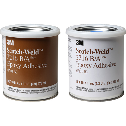 Scotch-Weld Adhesive, 32 fl. oz., Kit, Two-Part, Grey Duraquip Inc