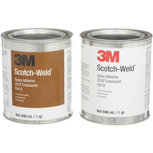 Scotch-Weld Adhesive, 32 fl. oz., Kit, Two-Part, Translucent Duraquip Inc