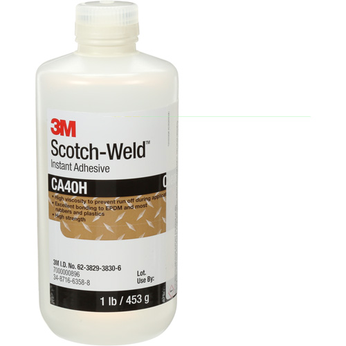 Colle instantan&eacute;e Scotch-Weld, Transparent, Bouteille, 1 lb Duraquip Inc
