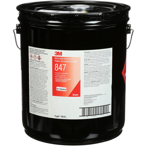 Scotch-Weld High-Performance Rubber & Gasket Adhesive, Pail, Brown Duraquip Inc