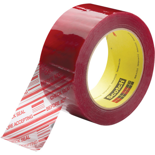 Ruban d'emballage avec message de s&eacute;curit&eacute; Scotch 3779, Adh&eacute;sif Acrylique, 1,8 mils, 48 mm (2") x 914 m (2998') Duraquip Inc