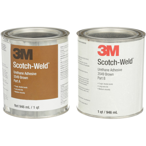 Scotch-Weld Urethane Adhesive 3549, 64 fl. oz., Can, Brown Duraquip Inc