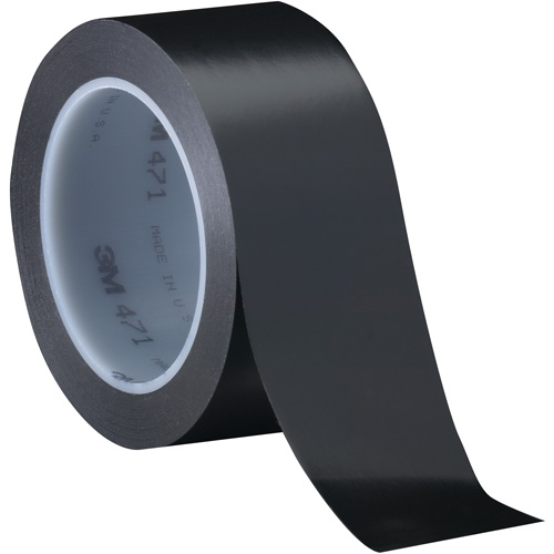 Ruban en vinyle 471, 102 mm (4") la x 32,9 m (108') lo, 5,2 mils, Noir Duraquip Inc