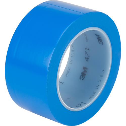 471 Vinyl Tape, 50.8 mm (2") W x 32.9 m (108') L, 5.3 mils, Blue Duraquip Inc