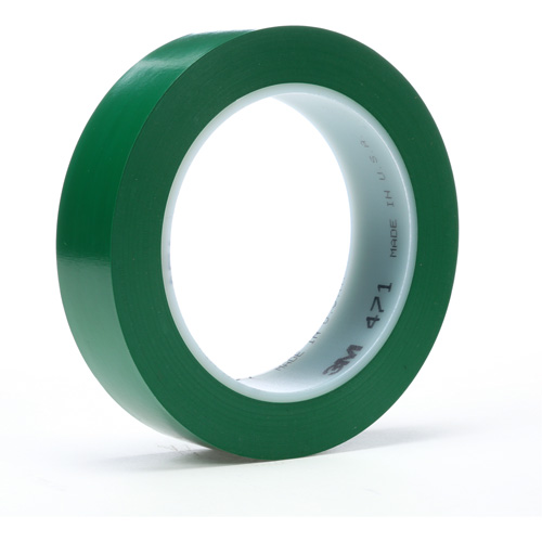 Ruban en vinyle 471, 19 mm (3/4") la x 32,9 m (108') lo, 5,2 mils, Vert Duraquip Inc