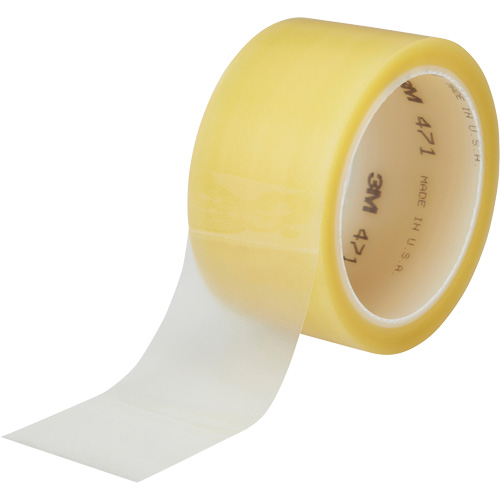 471 Vinyl Tape, 38 mm (1-1/2") W x 32.9 m (108') L, 5.3 mils, Clear Duraquip Inc