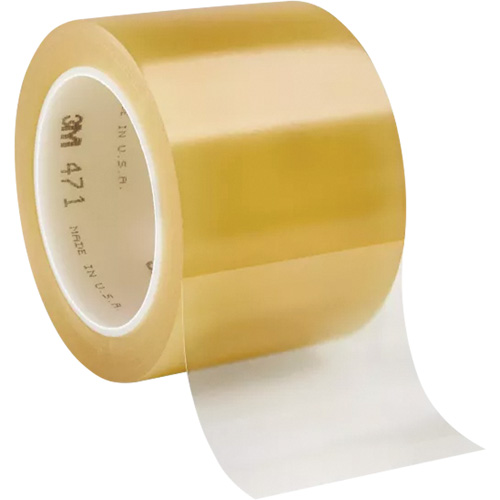 Ruban en vinyle 471, 76,2 mm (3") la x 32,9 m (108') lo, 5,2 mils, Transparent Duraquip Inc