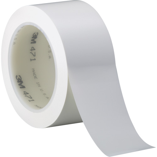 Ruban en vinyle 471, 38 mm (1-1/2") la x 32,9 m (108') lo, 5,2 mils, Blanc Duraquip Inc