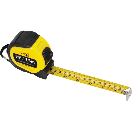 JTM-425SM Tape Measure, 25', Imperial & Metric Graduations Duraquip Inc