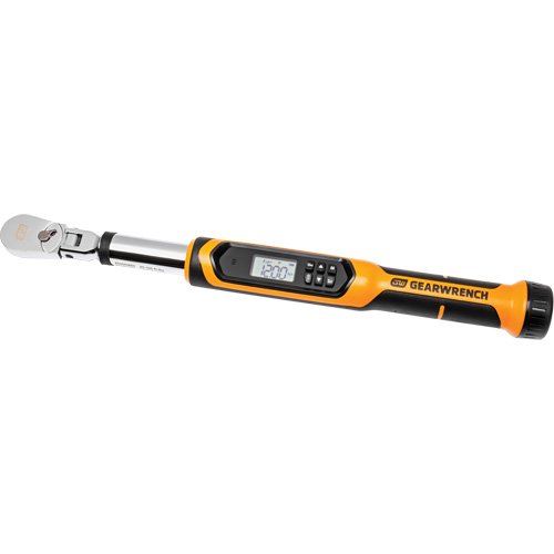 Cl&eacute; dynamom&eacute;trique &agrave; t&ecirc;te flexible avec angle, &eacute;lectronique, Entraînement 3/8" carr&eacute;, 120 - 1200 lb-pi Duraquip Inc