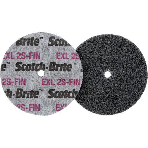 Scotch-Brite EXL Unitized Wheel, 3" x 1/2", 1/4" Arbor Duraquip Inc