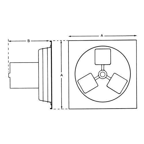 Exhaust Fan 12" 1SP Panel Series Duraquip Inc