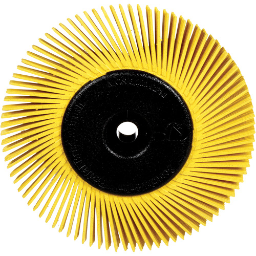 Brosses radiales bristle pour meuleuses d'&eacute;tabli, Grain 80X, 6" dia. Duraquip Inc