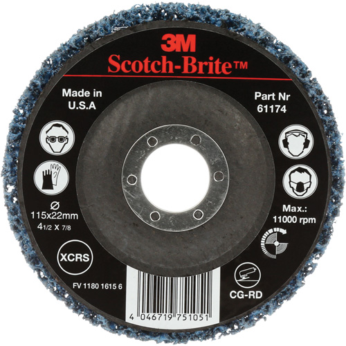 Disque de nettoyage et de d&eacute;capage Scotch-Brite, 4-1/2" dia., Grain Extra grossier, Carbure de silicium Duraquip Inc
