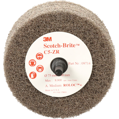 Disque de tronçonnage et de polissage Scotch-Brite, 75 mm x 30 mm, Arbre de 20 mm, Oxyde d'aluminium, 7500 Tr/min Duraquip Inc