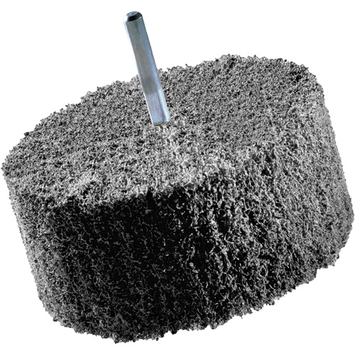 Meules de finition Scotch-Brite, 8" x 2", Arbre de 3" Duraquip Inc