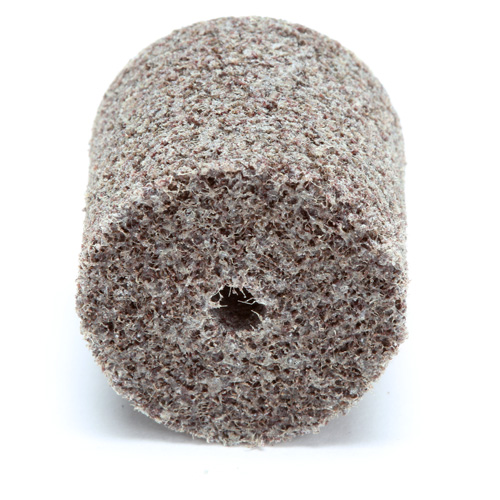 Meule d'abrasion et de polissage unitaris&eacute;e Scotch-Brite, 1" x 1", Arbre de 3/16"-7, Grain de Moyen, Oxyde d'aluminium Duraquip Inc