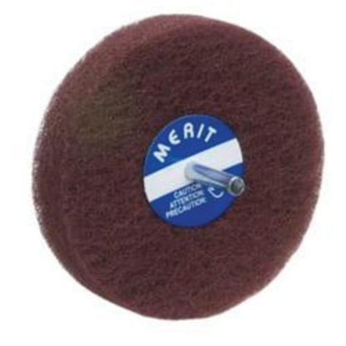 Abrasotex Non-Woven Disc Wheel, 4" Dia., Fine Grit, Aluminum Oxide Duraquip Inc