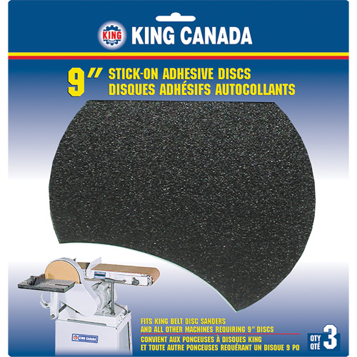 Disque de ponçage pour le bois, 9" dia., Grain 60 Duraquip Inc