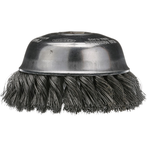 Knotted Cup Brush, 4" Dia. x 5/8"-11 Arbor Duraquip Inc