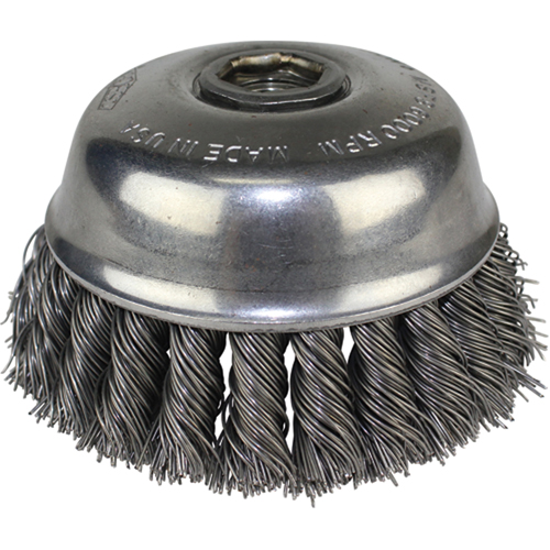 Brosses-boisseau &agrave; fils nou&eacute;s, 6" dia. x 5/8"-11 arbre Duraquip Inc