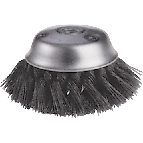 Knot Wire Cup Brushes - Stagger Row, 5-3/4" Dia. x 5/8"-11 Arbor Duraquip Inc