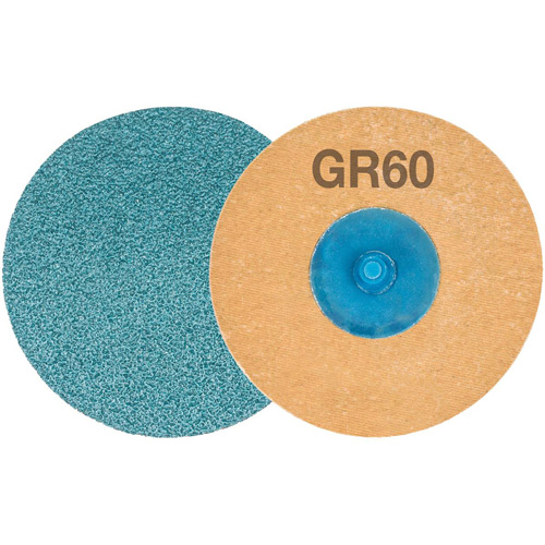 Disque de ponçage TWIST TOPCUT, 3" dia., Grain 60, Zirconium Duraquip Inc