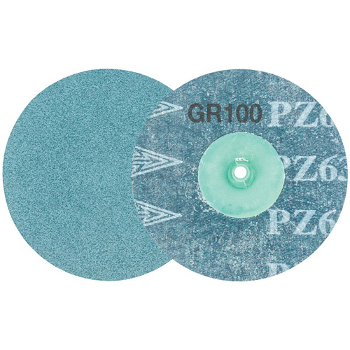 Disque de ponçage TWIST TOPCUT, 3" dia., Grain 100, Zirconium Duraquip Inc