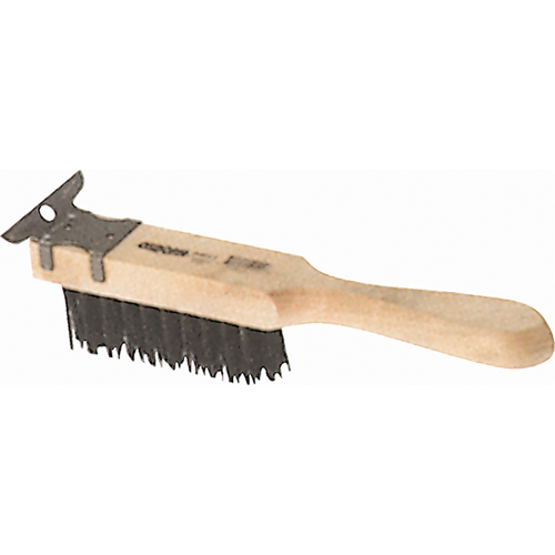 Brosses de grattage &agrave; grattoir, manche droit, Acier, 4 x 11 rangs de fils, Longueur 11-3/8" Duraquip Inc