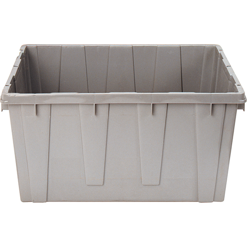 Contenant emboîtable, 21,1" la x 17,7" p x 12" h, Gris Duraquip Inc