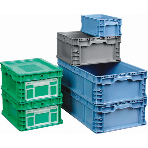 StakPak Plus 4845 System Containers, 15" W x 12" D x 7.5" H, Grey Duraquip Inc
