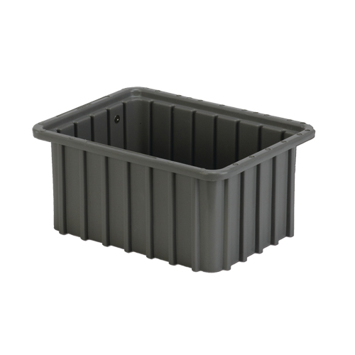 Divider Box, Polyethylene, 9.8" W x 7.3" D x 5" H, Grey Duraquip Inc