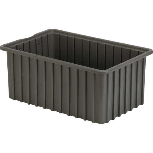 Contenants Divider Box, Poly&eacute;thyl&egrave;ne, 16,5" la x 10,9" p x 7" h, Gris Duraquip Inc