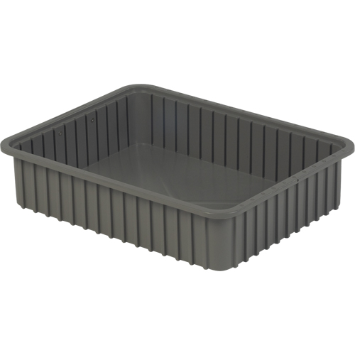 Contenants Divider Box, Poly&eacute;thyl&egrave;ne, 22,4" la x 17,4" p x 5" h, Gris Duraquip Inc