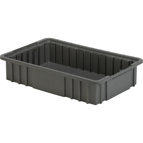 Divider Box, Polyethylene, 15.5" W x 9.9" D x 3.5" H, Grey Duraquip Inc