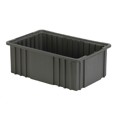 Divider Box, Polyethylene, 15.5" W x 9.9" D x 6" H, Grey Duraquip Inc