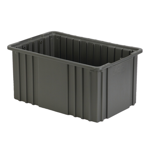 Divider Box, Polyethylene, 15.5" W x 9.9" D x 8" H, Grey Duraquip Inc