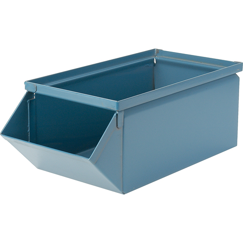 Steel Bin, 100 lbs. Cap., 4-1/2" W x 8" D x 4-1/2" H, Blue Duraquip Inc