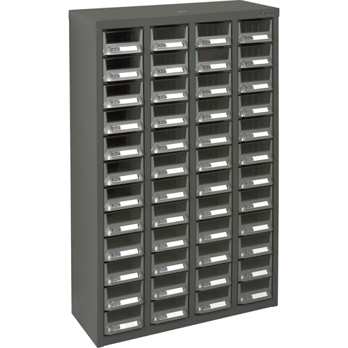 Casiers pour pi&egrave;ces KPC-400, Acier galvanis&eacute;, 48 tiroirs, 22-3/5" x 8-7/10" x 36-9/10", Gris Duraquip Inc