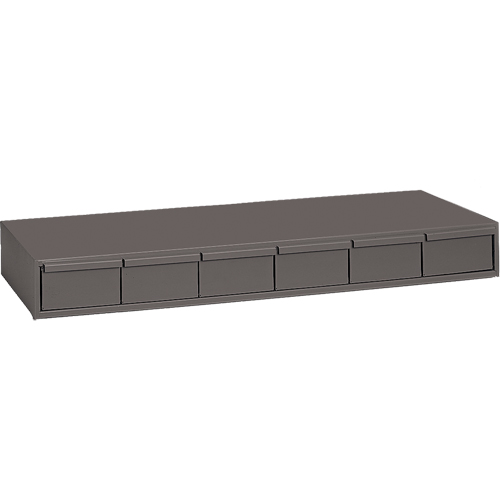 Industrial Drawer Cabinets, 6 Drawers, 33-3/4" W x 11-5/8" D x 4" H, Grey Duraquip Inc