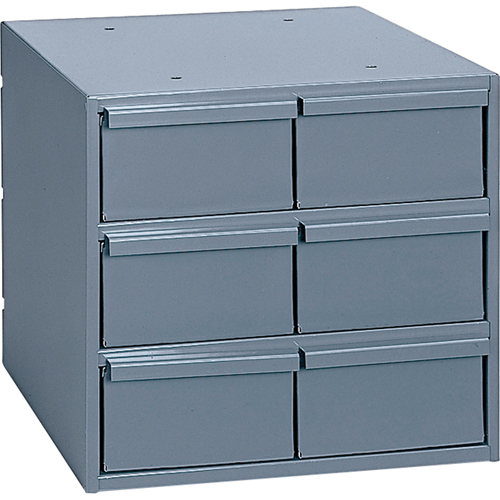 Industrial Drawer Cabinets, 6 Drawers, 11-3/4" W x 11-5/8" D x 10-7/8" H, Grey Duraquip Inc