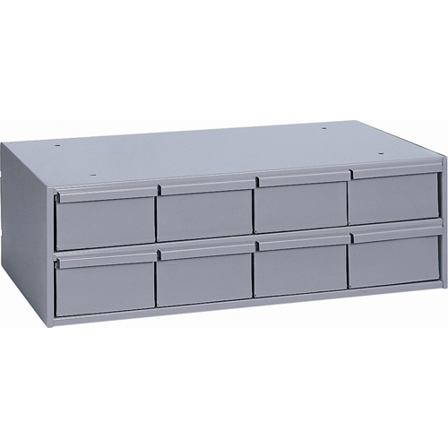 Industrial Drawer Cabinets, 8 Drawers, 22-3/4" W x 11-5/8" D x 7-3/8" H, Grey Duraquip Inc