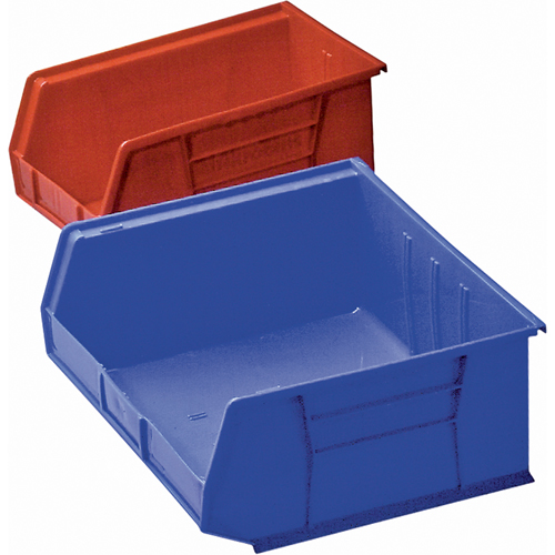 Plastic Bin, 8-1/4" W x 9" H x 18" D, Blue Duraquip Inc
