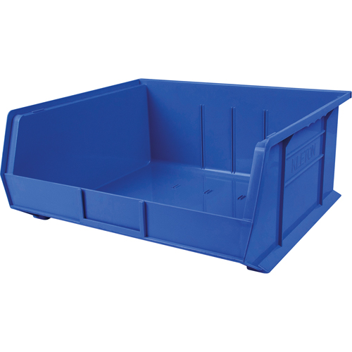 Bac en plastique, 16-1/2" la, 11" h x 18" p, Bleu Duraquip Inc