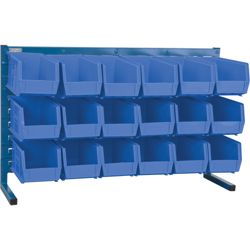Louvered Rack with Bins, 18 Bins, 8-1/4" W x 36" D x 22" H Duraquip Inc