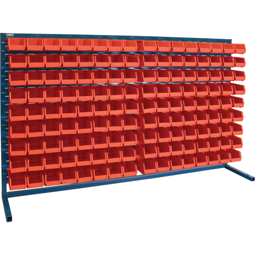 Rayonnage &agrave; persienne avec bacs, 144 bacs, 72" la x 15" p x 40" h Duraquip Inc