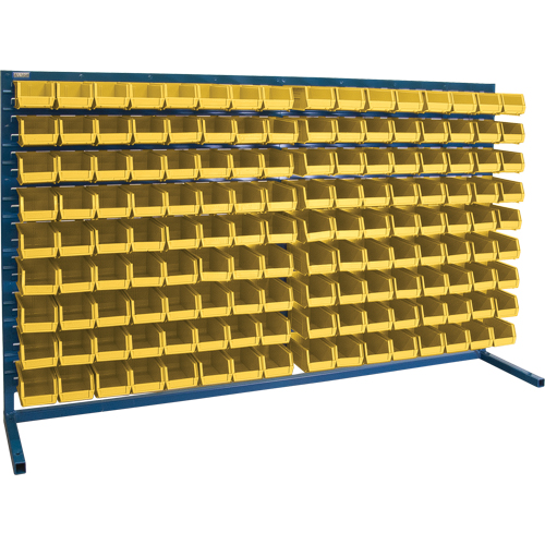 Rayonnage &agrave; persienne avec bacs, 144 bacs, 72" la x 15" p x 40" h Duraquip Inc