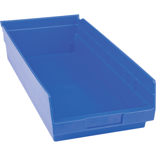 Bacs pour tablette en plastique, 8-3/8" la x 4" H x 17-7/8" p, Bleu, Capacit&eacute; 20 lb Duraquip Inc
