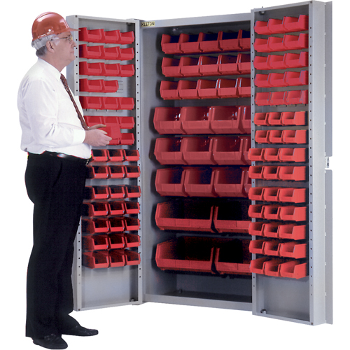 Deep-Door Combination Cabinet, 38" W x 24" D x 72" H, 36 Shelves Duraquip Inc