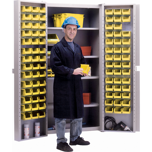 Deep-Door Combination Cabinet, 38" W x 24" D x 72" H, 4 Shelves Duraquip Inc